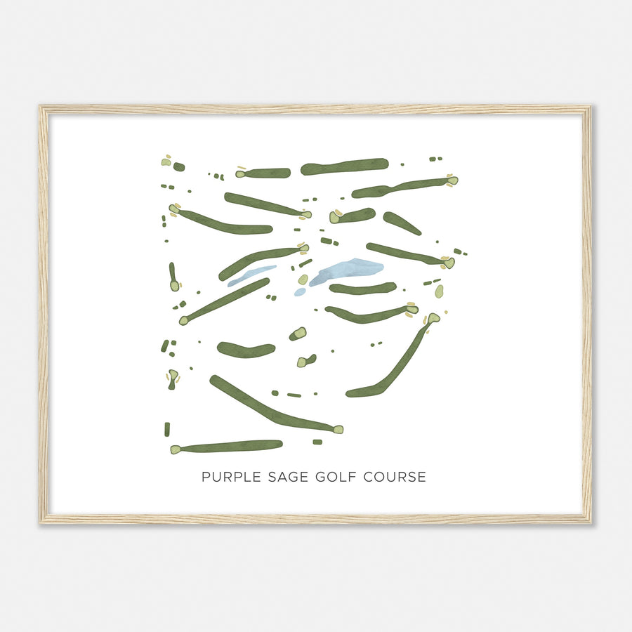 Print of Purple Sage Golf Course Modern Map