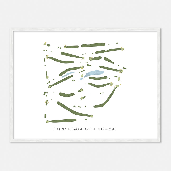 Print of Purple Sage Golf Course Modern Map