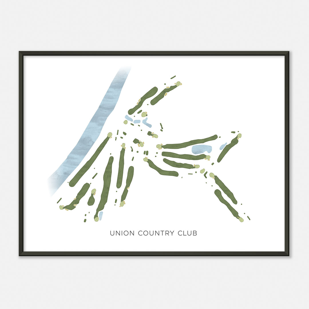 Print of Union Country Club Modern Map