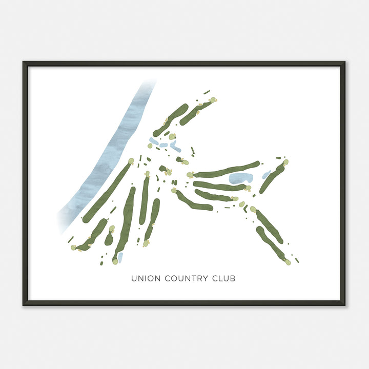 Print of Union Country Club Modern Map