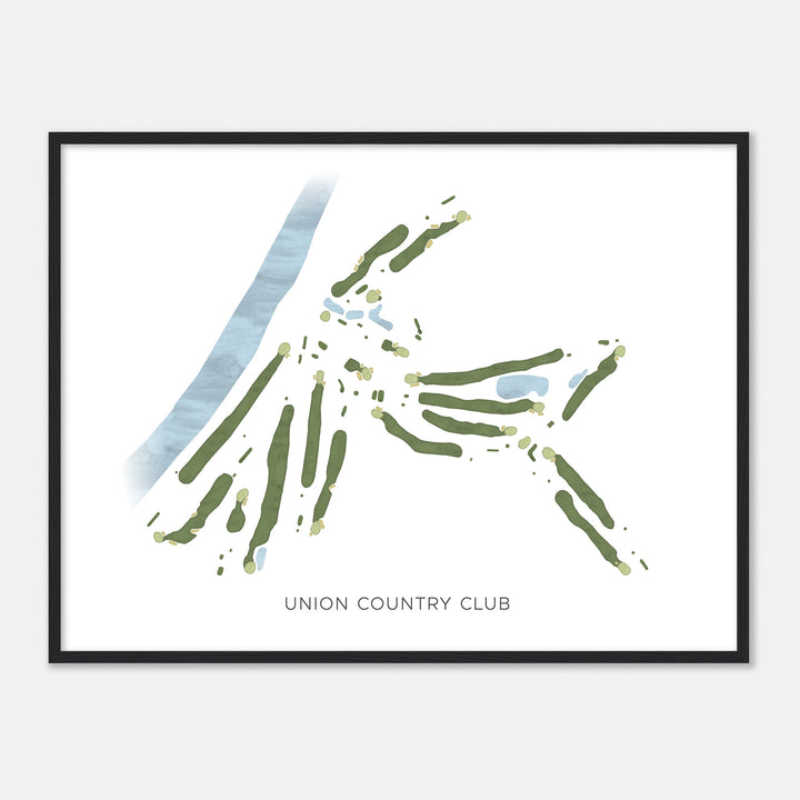 Print of Union Country Club Modern Map