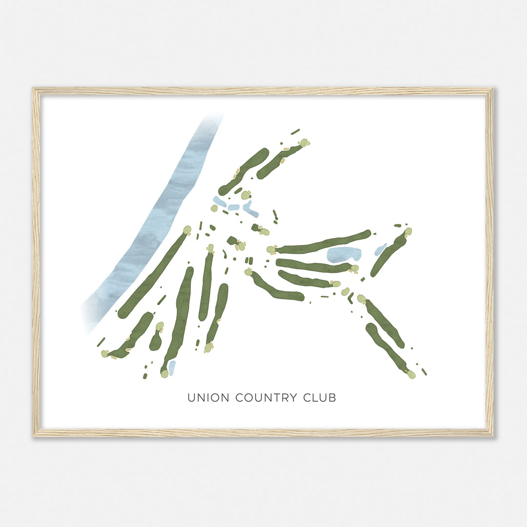 Print of Union Country Club Modern Map
