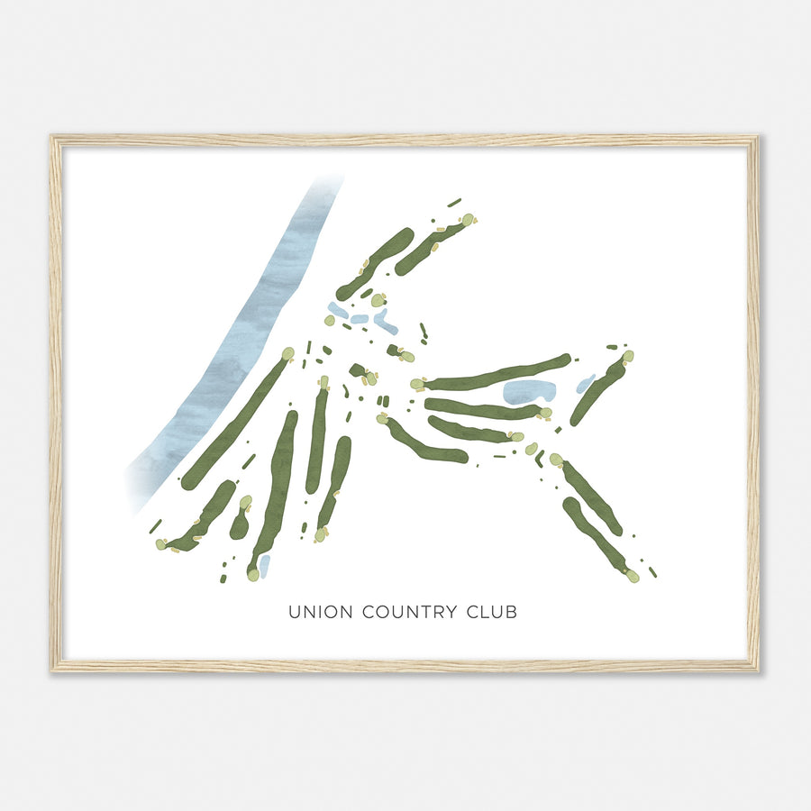 Print of Union Country Club Modern Map