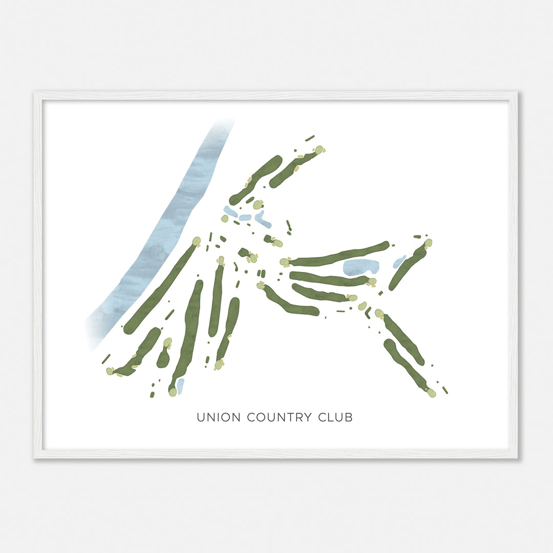 Print of Union Country Club Modern Map
