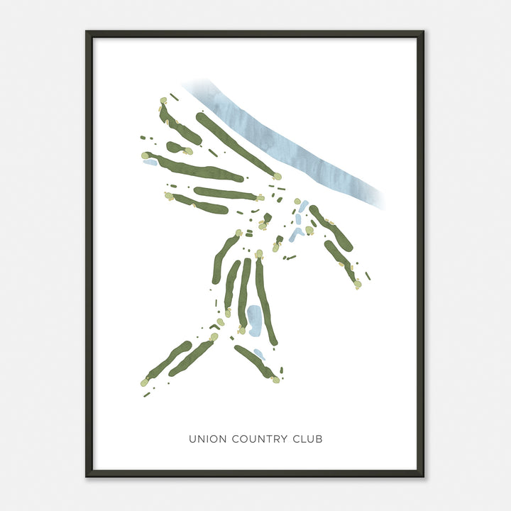 Print of Union Country Club Modern Map