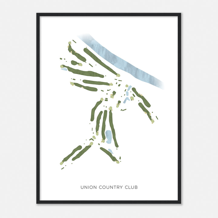 Print of Union Country Club Modern Map