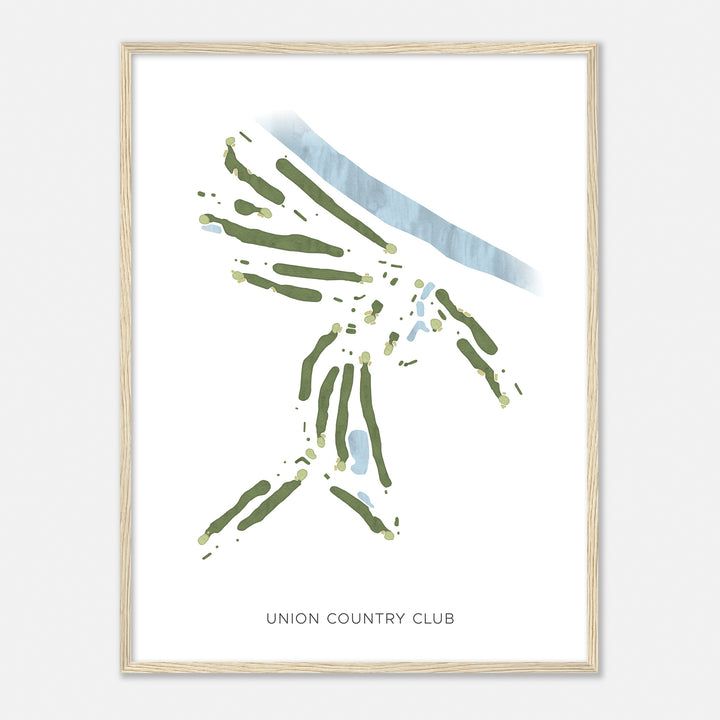 Print of Union Country Club Modern Map