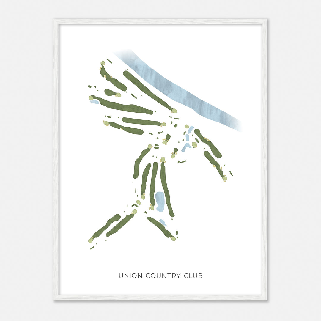 Print of Union Country Club Modern Map