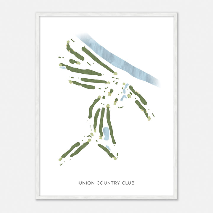 Print of Union Country Club Modern Map