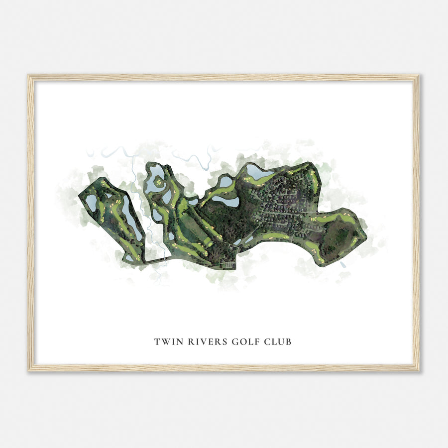 Print of Twin Rivers Golf Club Classic Map