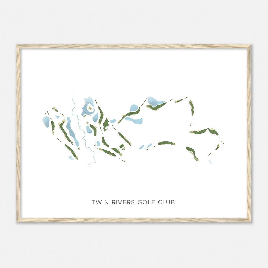 Print of Twin Rivers Golf Club Modern Map