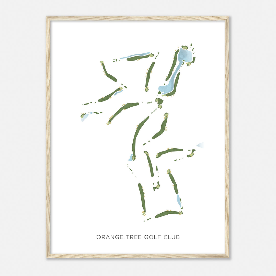 Print of Orange Tree Golf Club Modern Map