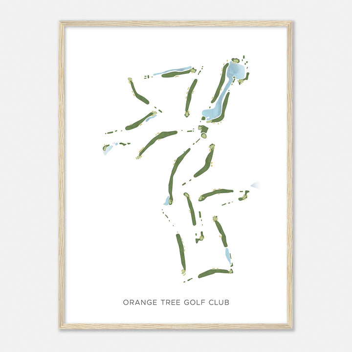 Print of Orange Tree Golf Club Modern Map