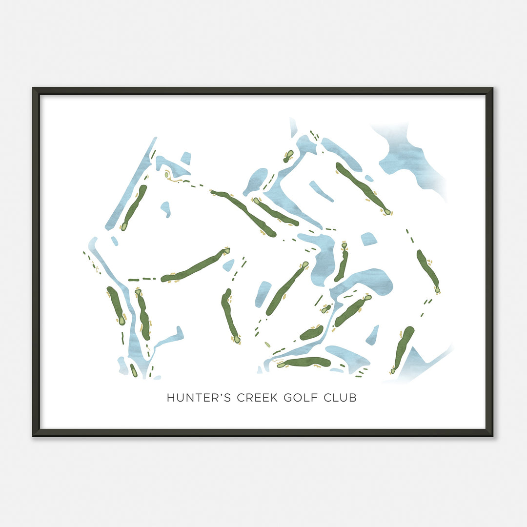 Print of Hunter'S Creek Golf Club Modern Map