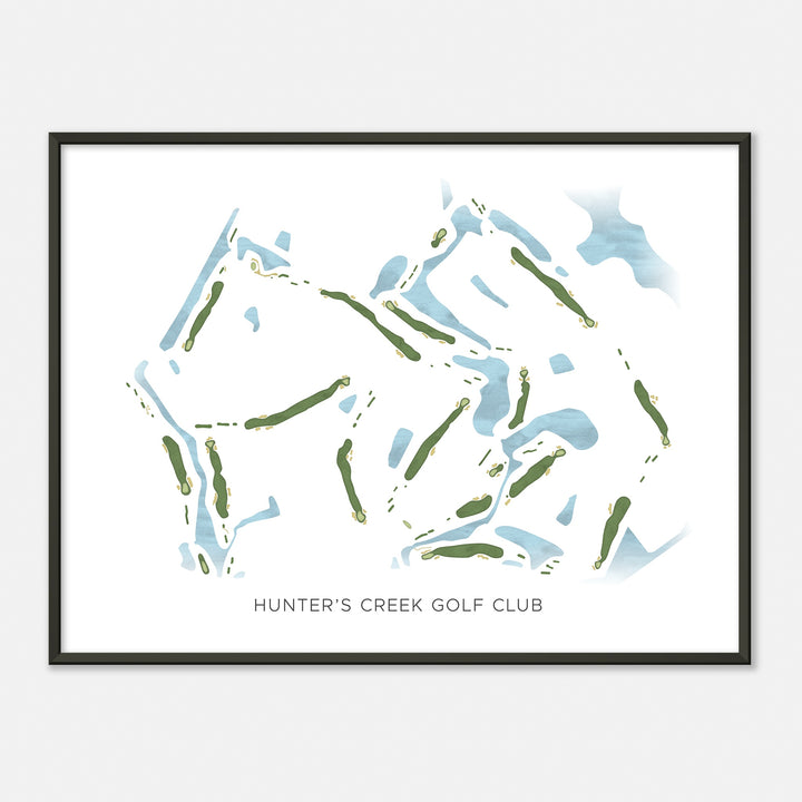 Print of Hunter'S Creek Golf Club Modern Map