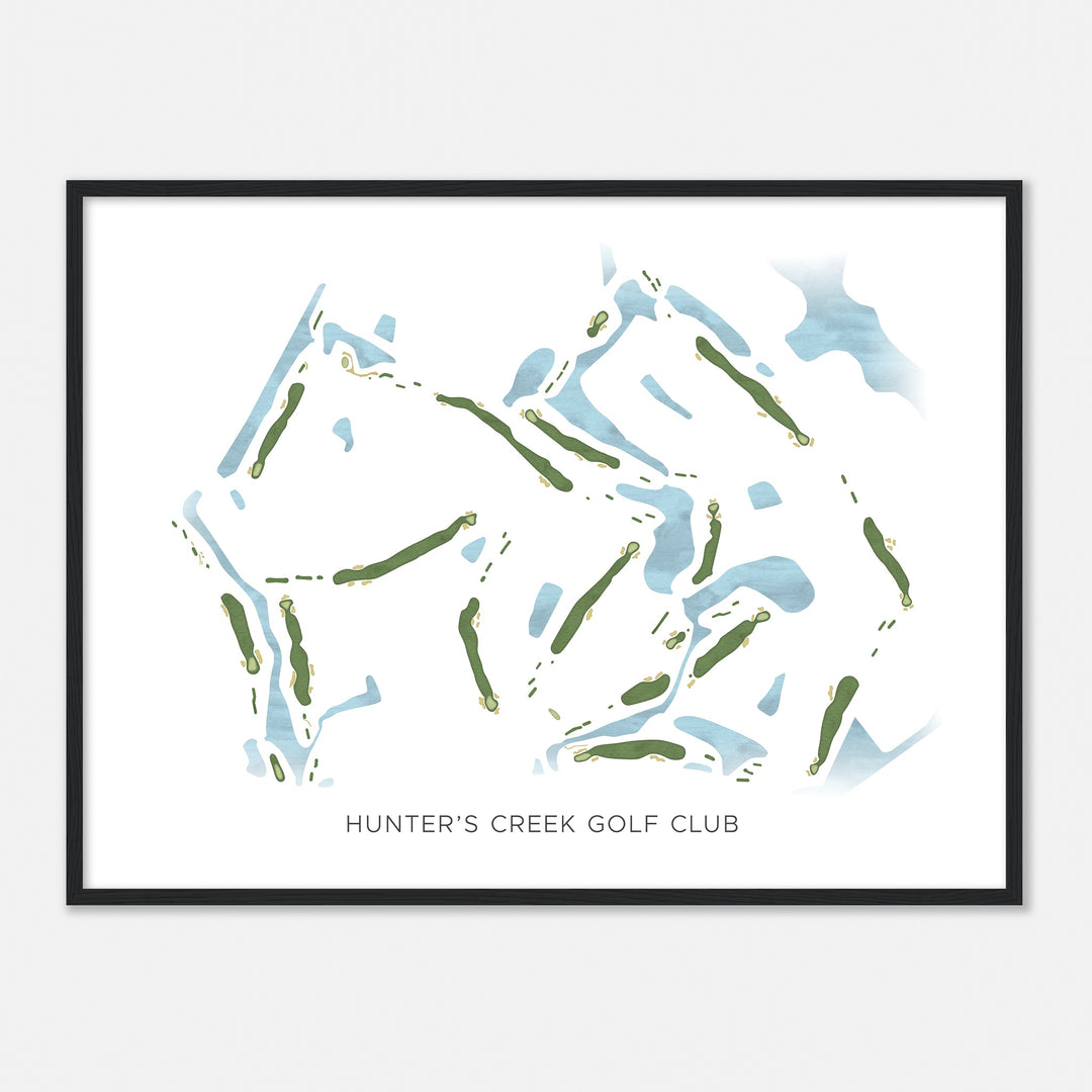 Print of Hunter'S Creek Golf Club Modern Map
