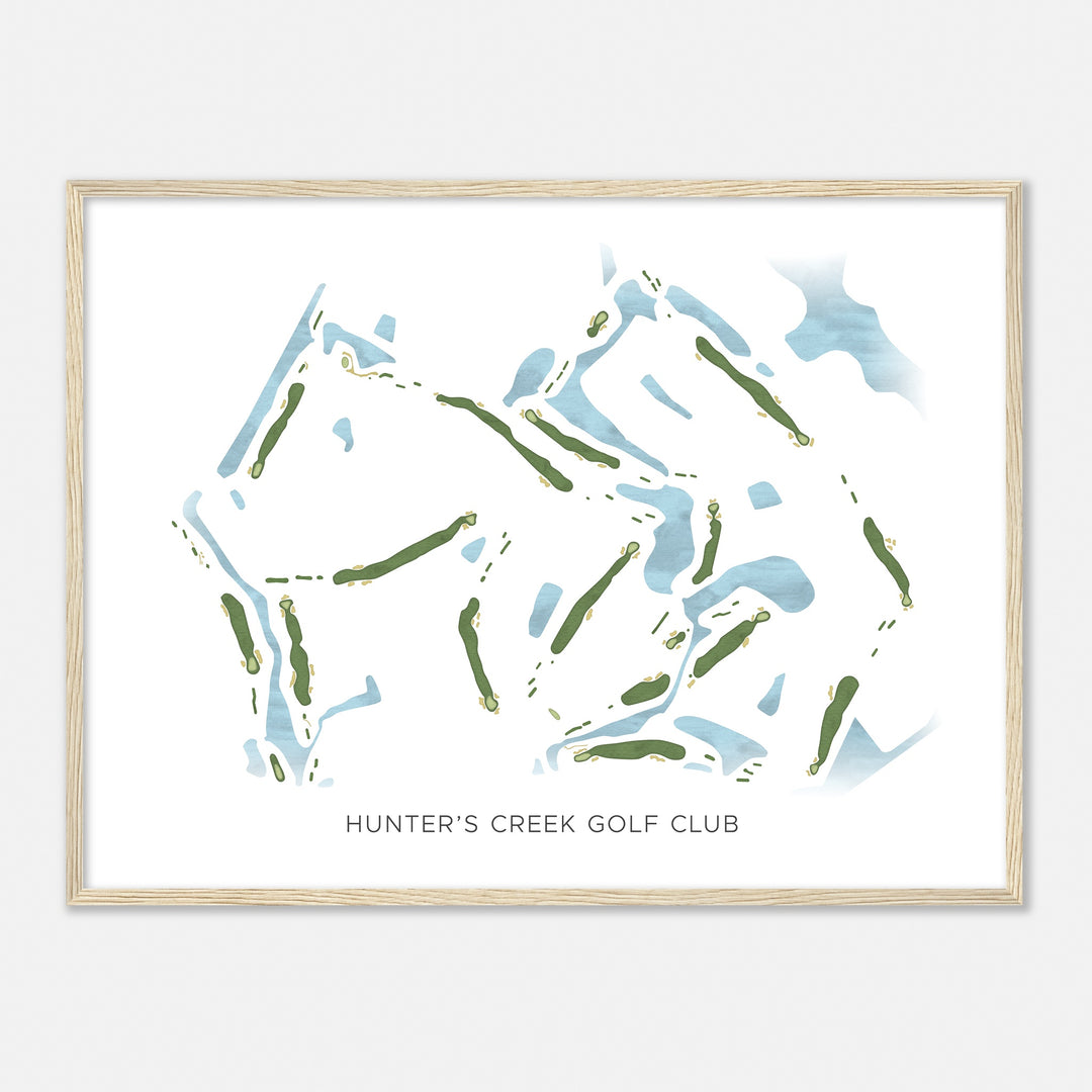 Print of Hunter'S Creek Golf Club Modern Map