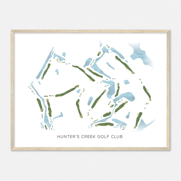 Print of Hunter'S Creek Golf Club Modern Map