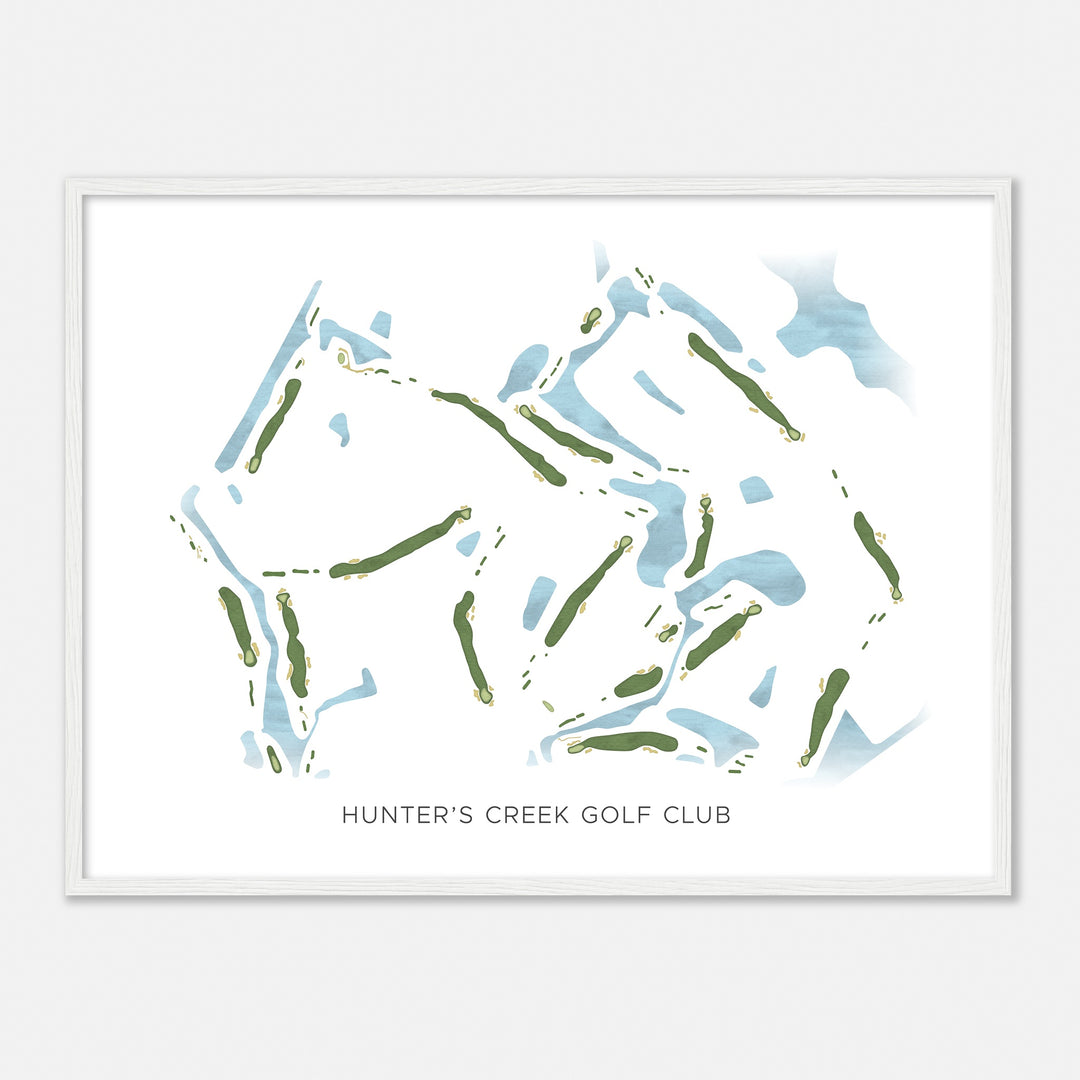 Print of Hunter'S Creek Golf Club Modern Map