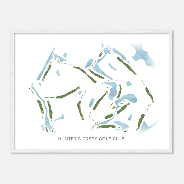 Print of Hunter'S Creek Golf Club Modern Map