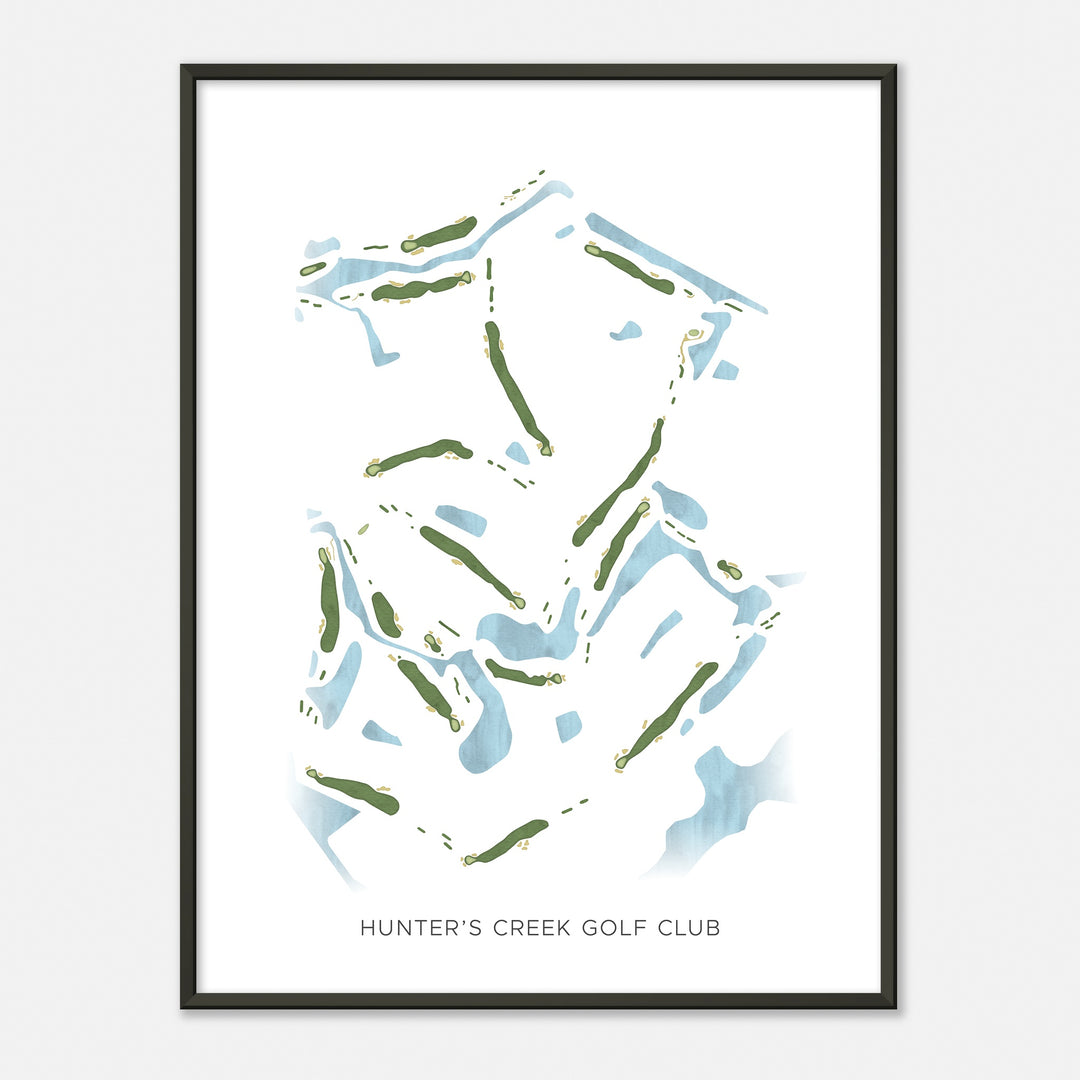 Print of Hunter'S Creek Golf Club Modern Map