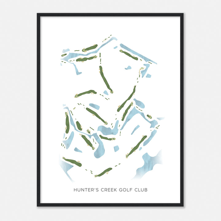 Print of Hunter'S Creek Golf Club Modern Map