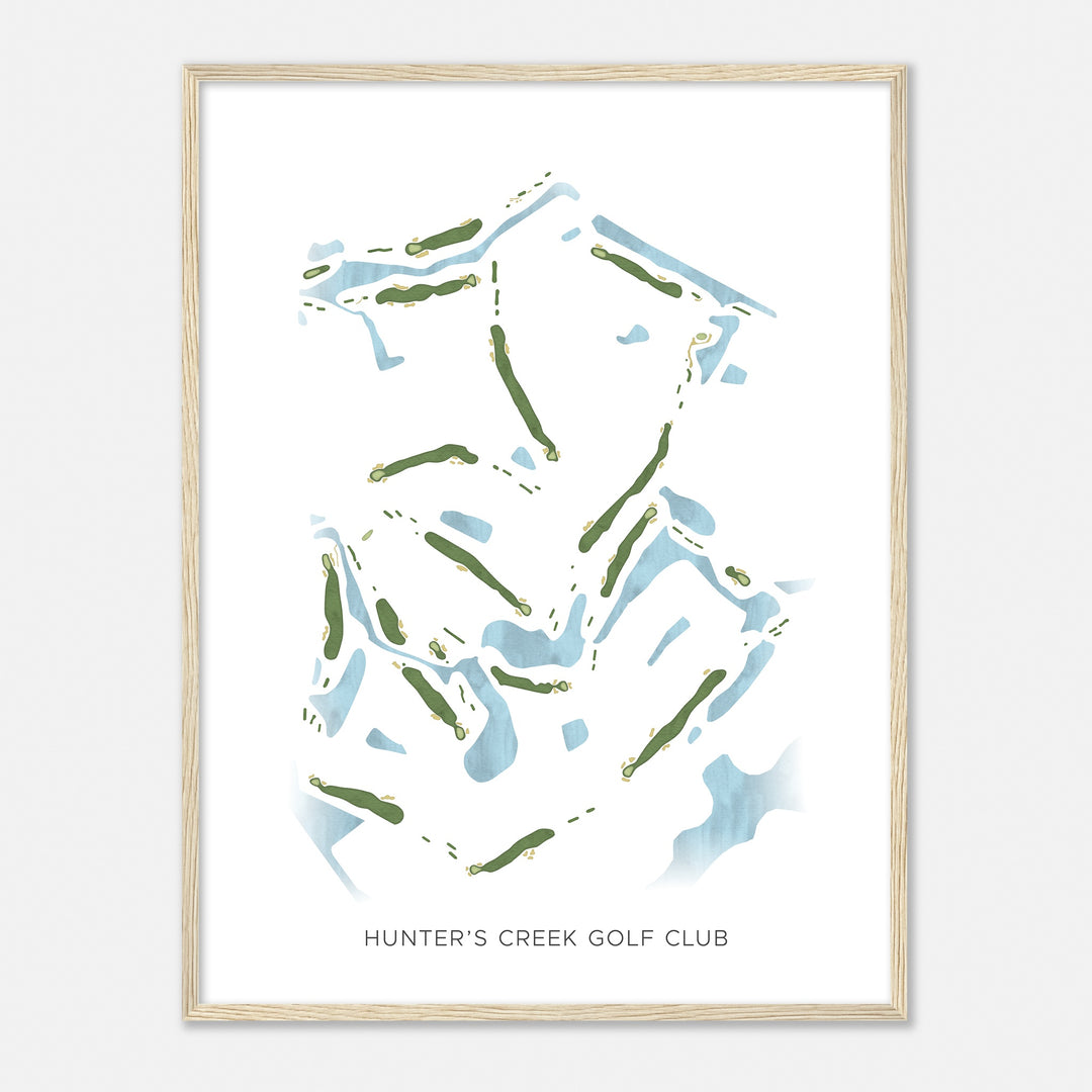 Print of Hunter'S Creek Golf Club Modern Map
