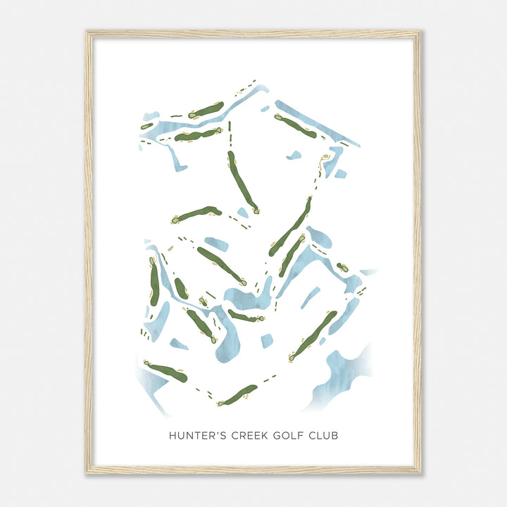 Print of Hunter'S Creek Golf Club Modern Map