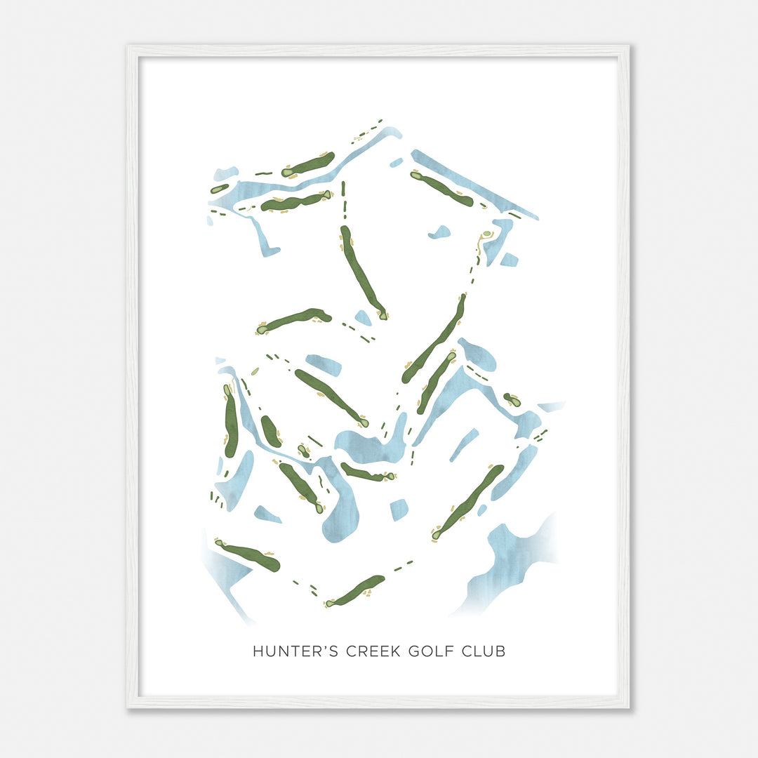 Print of Hunter'S Creek Golf Club Modern Map
