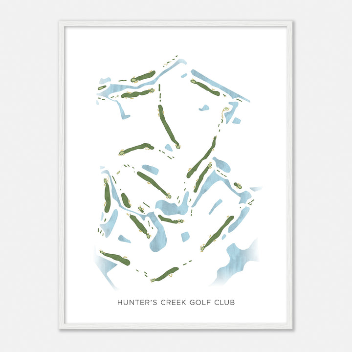 Print of Hunter'S Creek Golf Club Modern Map