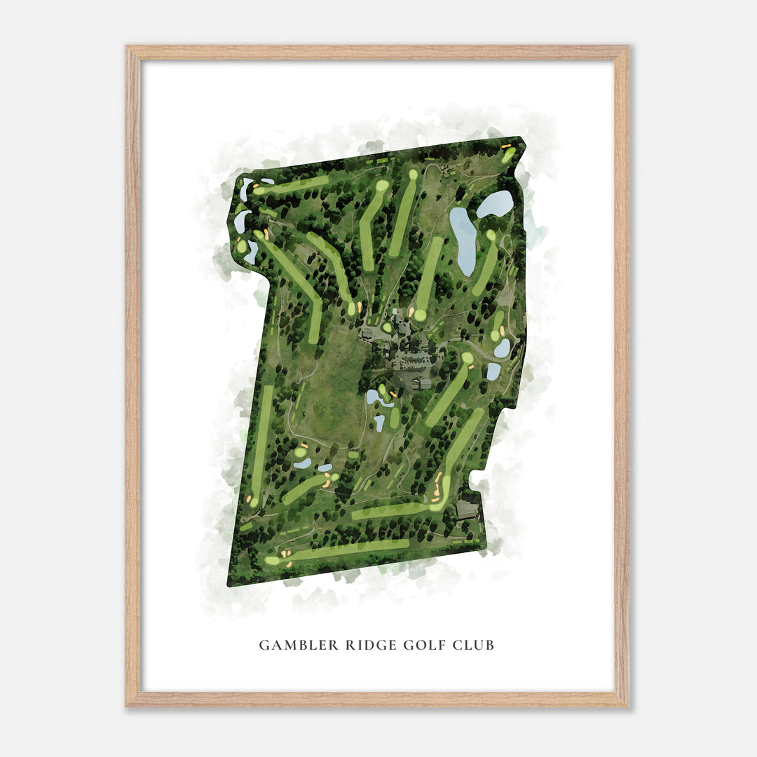 Print of Gambler Ridge Golf Club Classic Map