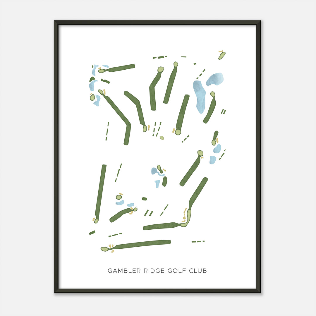 Print of Gambler Ridge Golf Club Modern Map