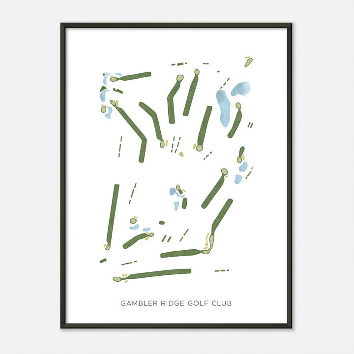 Print of Gambler Ridge Golf Club Modern Map