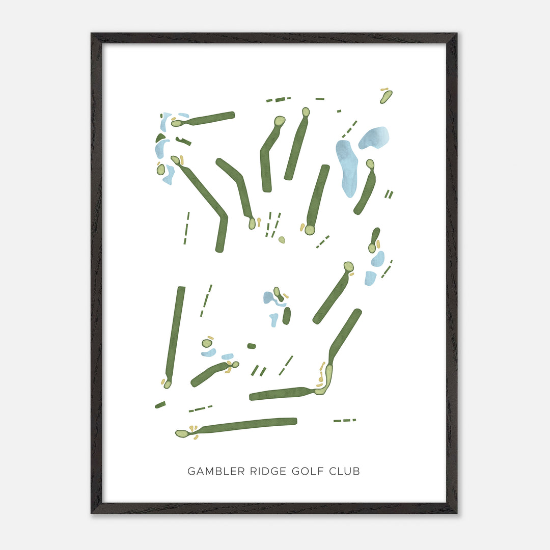 Print of Gambler Ridge Golf Club Modern Map
