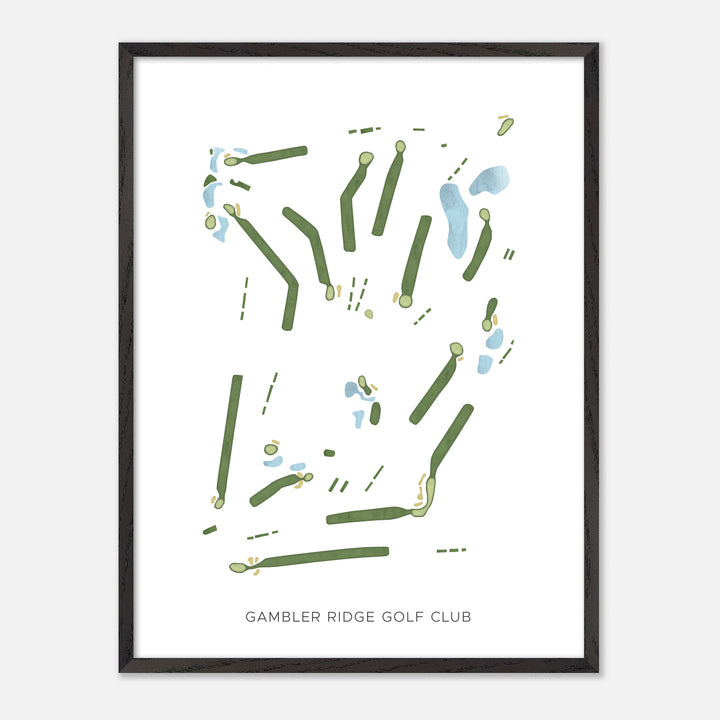 Print of Gambler Ridge Golf Club Modern Map