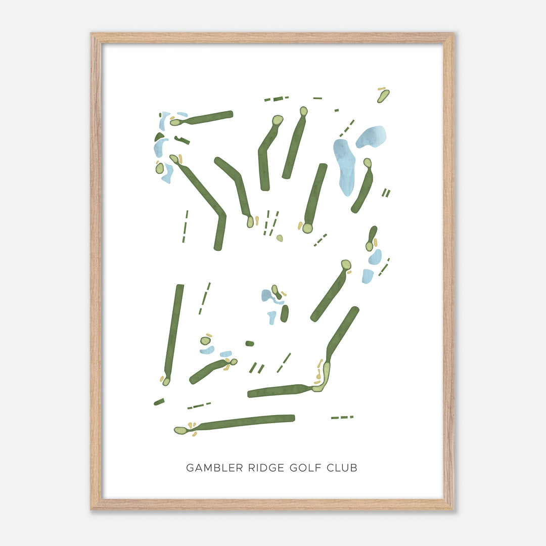 Print of Gambler Ridge Golf Club Modern Map