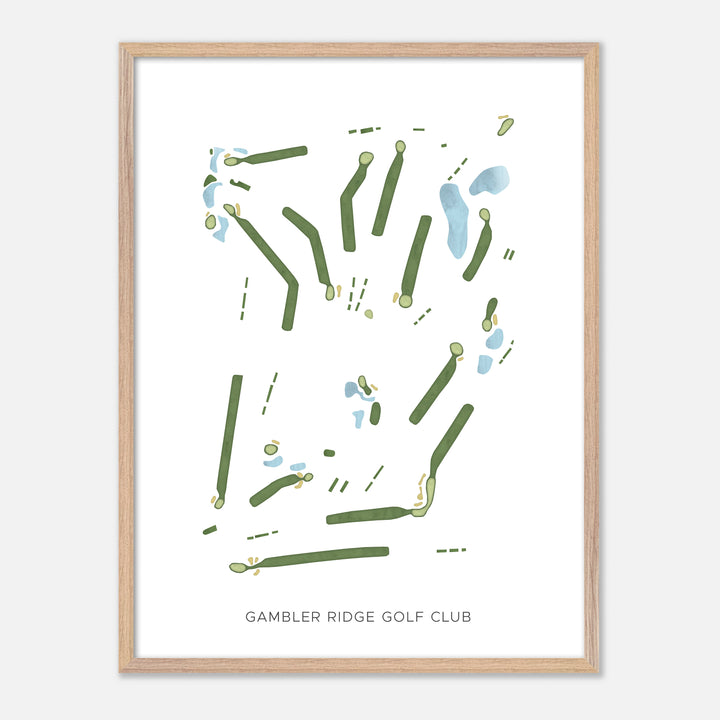 Print of Gambler Ridge Golf Club Modern Map