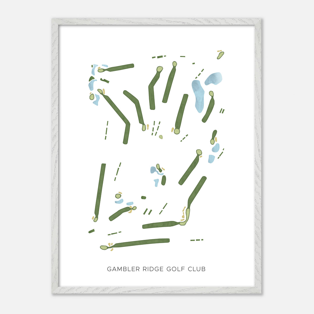 Print of Gambler Ridge Golf Club Modern Map