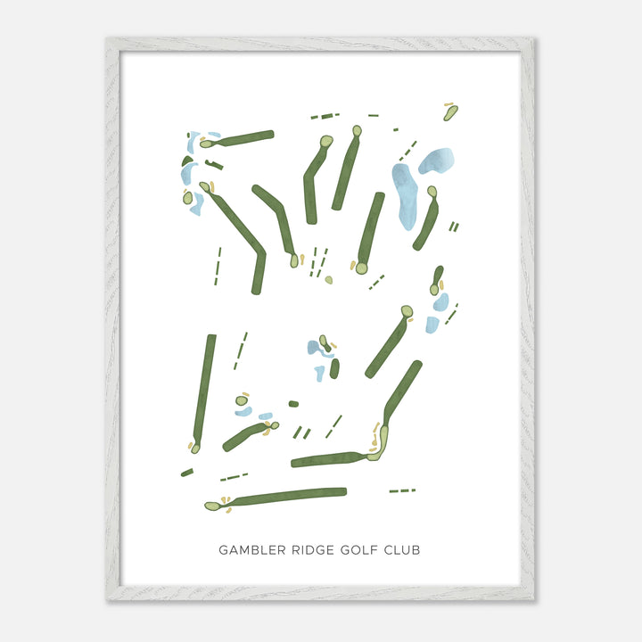 Print of Gambler Ridge Golf Club Modern Map