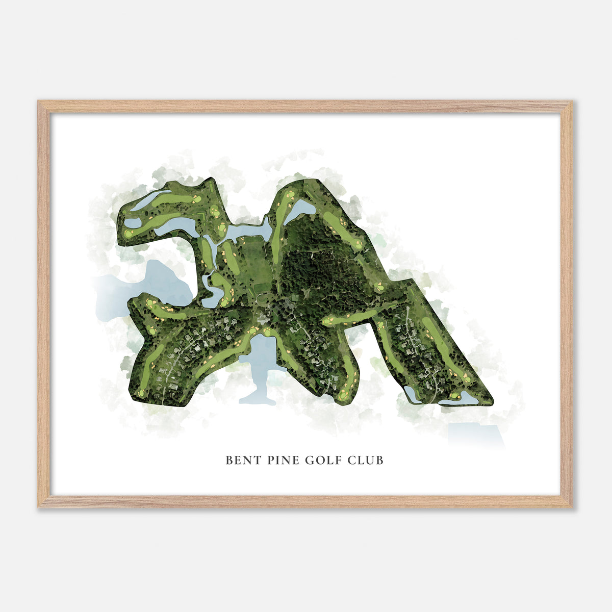Print of Bent Pine Golf Club Classic Map
