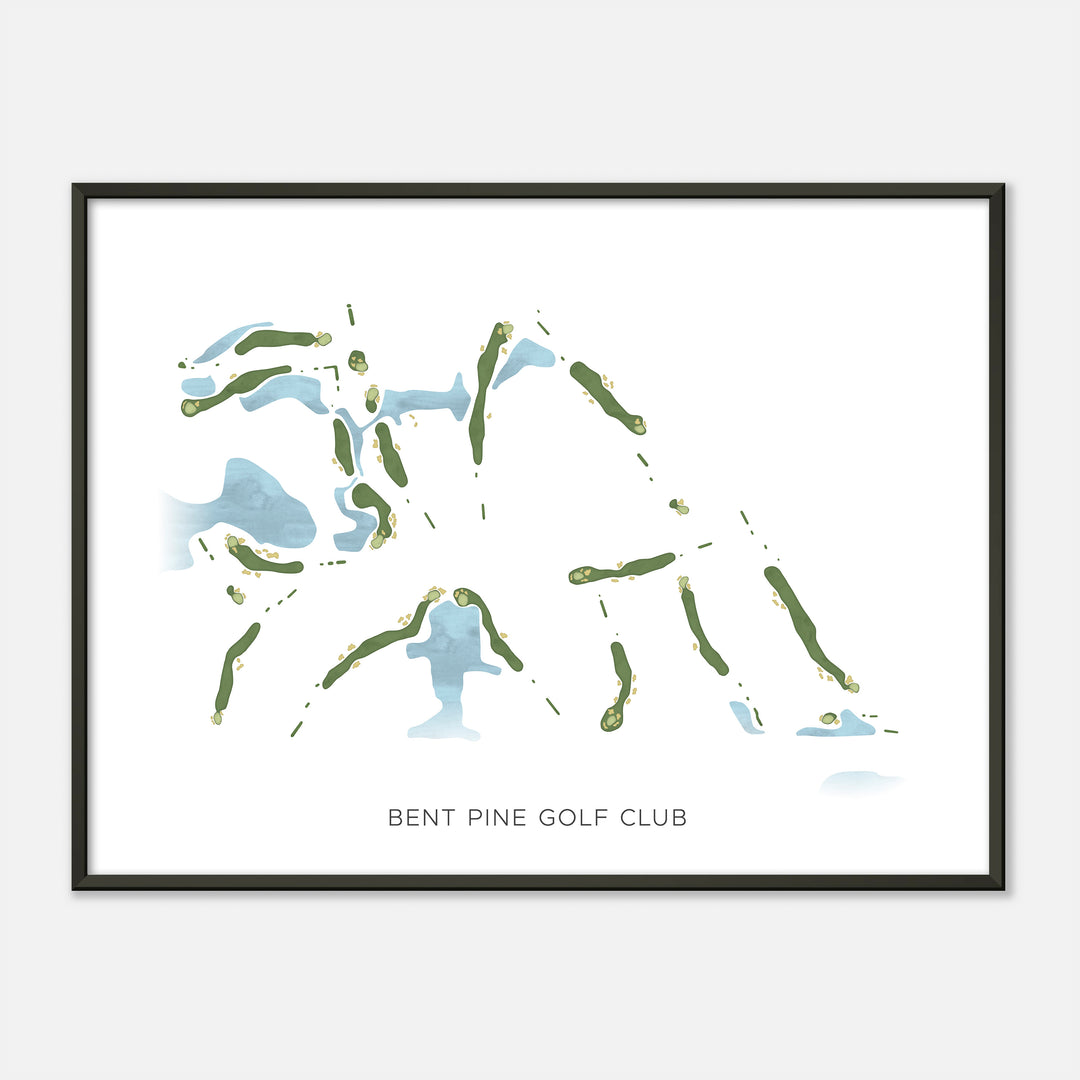 Print of Bent Pine Golf Club Modern Map