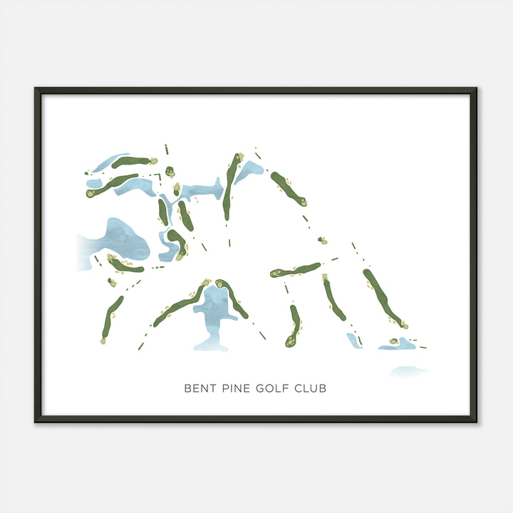 Print of Bent Pine Golf Club Modern Map