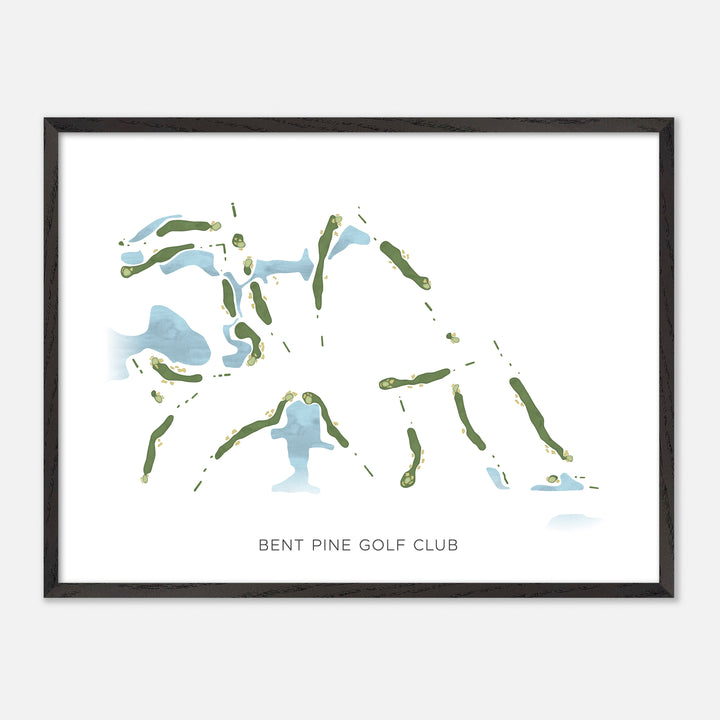 Print of Bent Pine Golf Club Modern Map