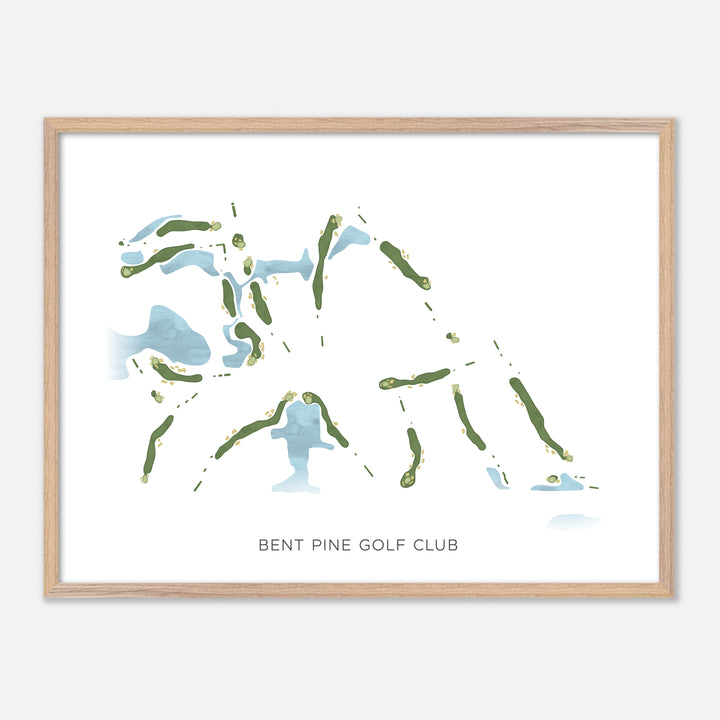 Print of Bent Pine Golf Club Modern Map
