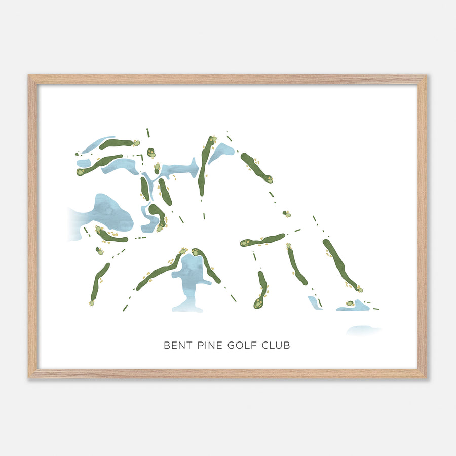 Print of Bent Pine Golf Club Modern Map