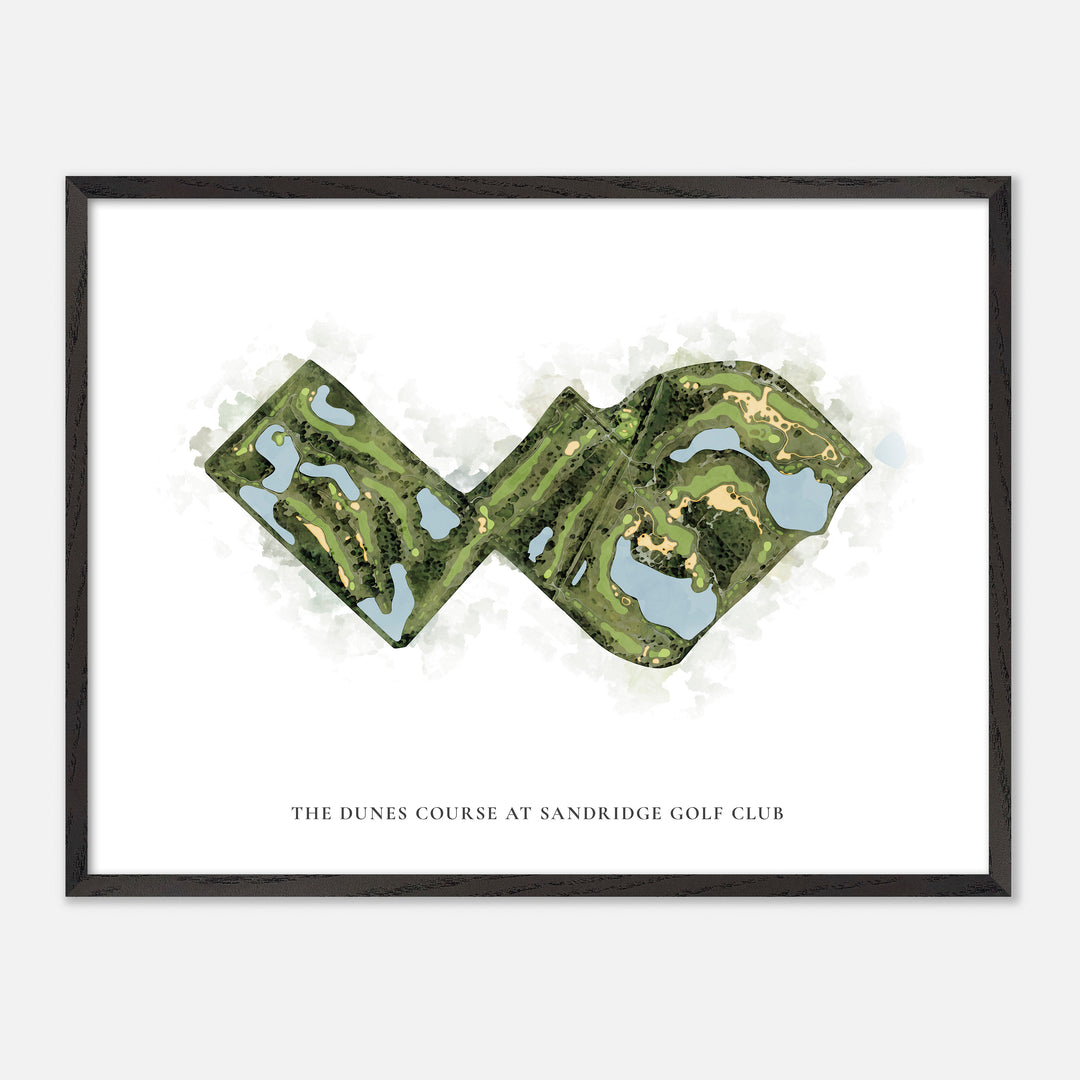 Print of The Dunes Course At Sandridge Golf Club Classic Map