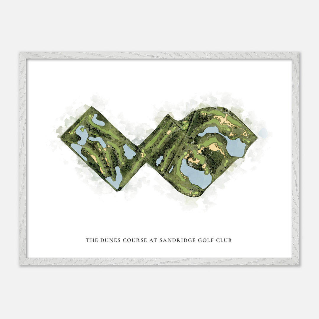 Print of The Dunes Course At Sandridge Golf Club Classic Map