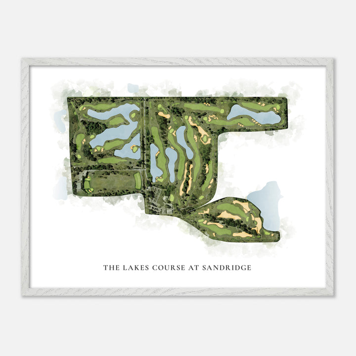 Print of The Lakes Course At Sandridge Classic Map