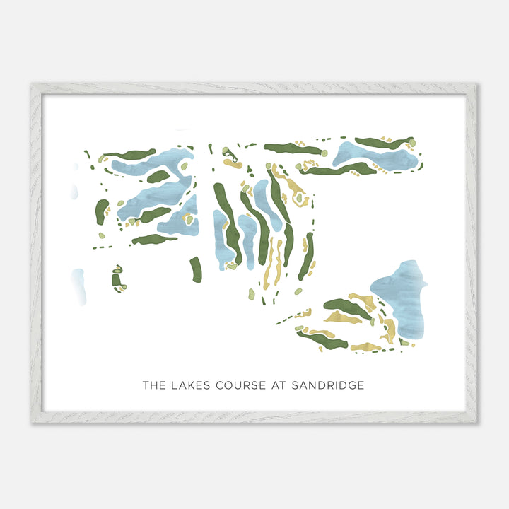 Print of The Lakes Course At Sandridge Modern Map