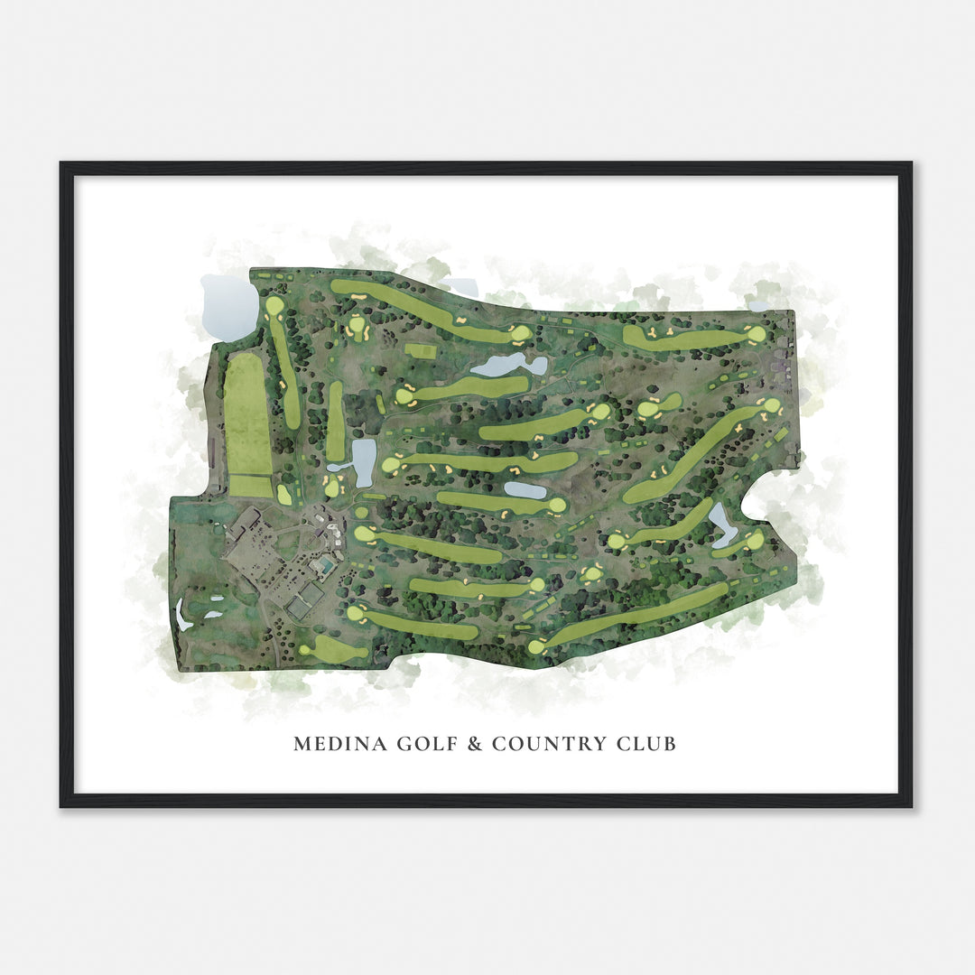 Print of Medina Golf & Country Club Classic Map
